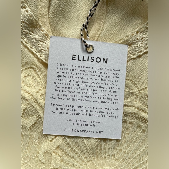 NWT Ellison Ivory Rayon And Lace Blouse, Size Medium, Boho, Victorian,Fairycore - Picture 6 of 8